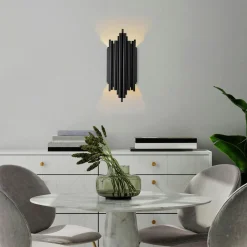 SFAX Appliques|Applique design noire, structure graphique en tubes