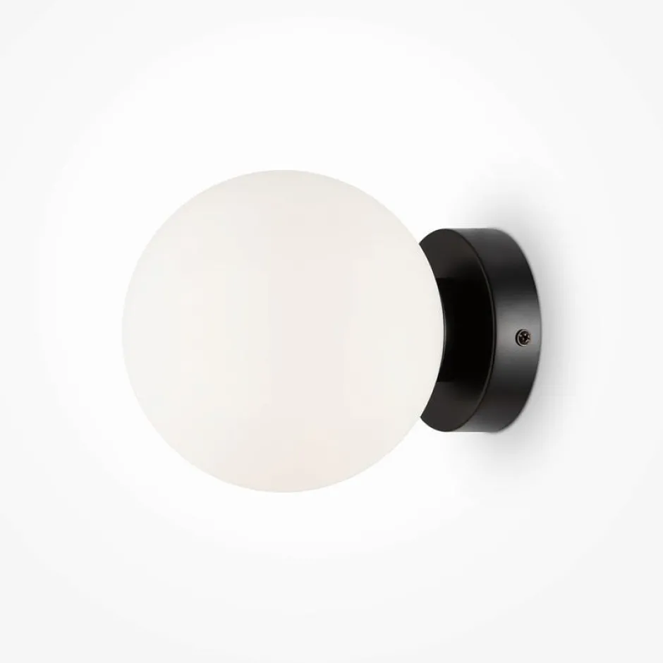 DELTONA Appliques|Applique globe en verre avec base or mat, 15 cm