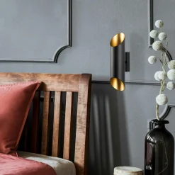 SINOP Appliques|Applique murale design blanche, abat-jour cylindrique