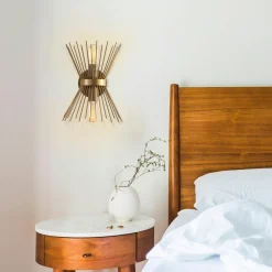 SINOP Appliques|Applique murale design dorée, forme sablier