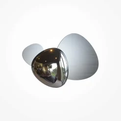 ELY Appliques|Applique murale moderne, galets argent brillants et mats 27 cm