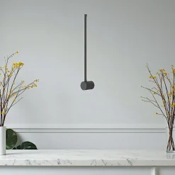 SALEM Appliques|Applique murale noire – barre verticale minimaliste 60 cm