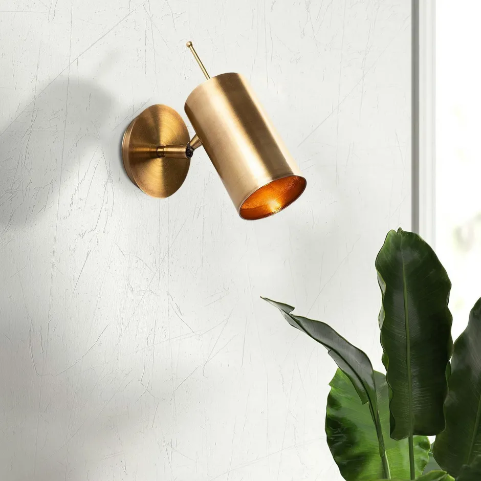 SIERRE Appliques|Applique murale vintage, structure dorée globe verre