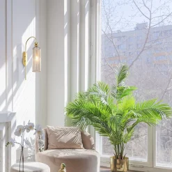 SOLANA Appliques|Applique rétro en verre gris fumé, forme arche