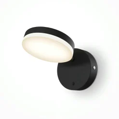 OCALA Appliques|Applique murale orientable noire – forme ronde 