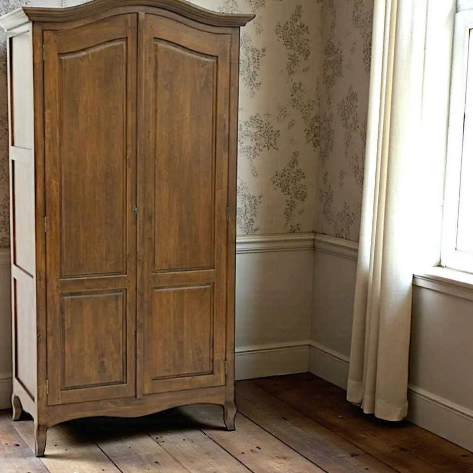 Tradition Armoires Vintage|Armoires En Bois|Armoire 2 portes hévéa massif 105x200cm