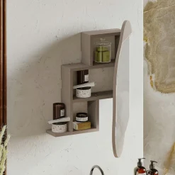 CODY Miroirs|Meubles De Salle De Bains·Rangement Salle De Bains|Armoire de toilette organique effet marbre 1 miroir