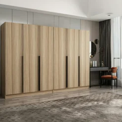 BYRON Armoires En Bois|Meubles De Chambre·Dressings|Armoire penderie 2 portes effet bois L.180 cm