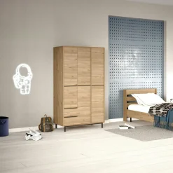 BYRON Armoires En Bois|Meubles De Chambre·Dressings|Armoire penderie blanche style moderne - 3 portes