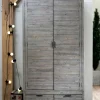 SIENNE Armoires En Bois|Armoire penderie bois recyclé grisé