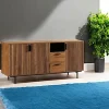 FANO Buffets Contemporains|Buffets Contemporains|Bahut contemporain teck recyclé 3 portes rainurées