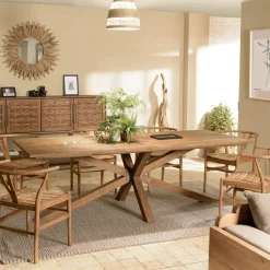 Swing Buffets En Bois|Buffets En Bois|Bahut de rangement en teck recyclé 100 cm