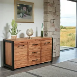 FERSCOTT 2 Buffets Contemporains|Buffets Contemporains|Bahut en chêne huilé 2 portes