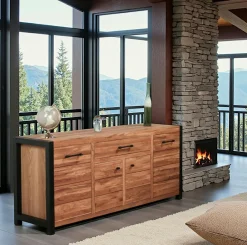 FERSCOTT 2 Buffets Contemporains|Buffets Contemporains|Bahut en chêne huilé 2 portes