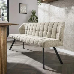 Melbourne Chaises Bouclettes|Banc en bouclette sable 180 cm