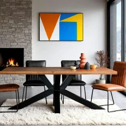 LHASA Meubles Tv En Bois|Banc TV en bois brun et verre - 2 niveaux, 140 cm