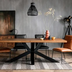 LHASA Meubles Tv En Bois|Banc TV en bois brun et verre - 2 niveaux, 140 cm