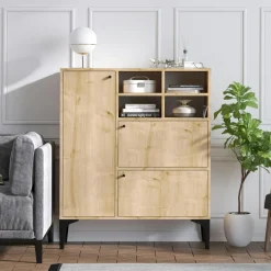 JENA Meubles D'Entrée·Portemanteaux|Meubles D'Entrée·Vestiaires|Banquette entrée noire - casier chaussures & portemanteau