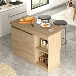 MARFA Meubles De Salle À Manger·Meubles Bar|Bar séparation cuisine ouverte blanc, 2 portes