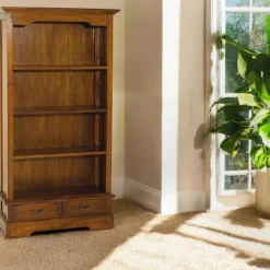 Lola Bibliothèques En Bois|Bibliothèques En Bois|Bibliothèque Acajou verni 98x180cm