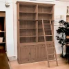Tradition Bibliothèques En Bois|Bibliothèques En Bois|Bibliothèque échelle hévéa 163x240cm