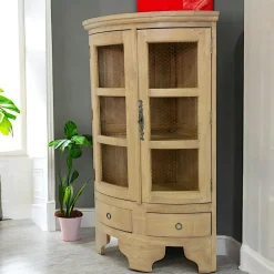 Tradition Bibliothèques En Bois|Bibliothèques En Bois|Bibliothèque d'angle 2 portes hévéa 75x125cm