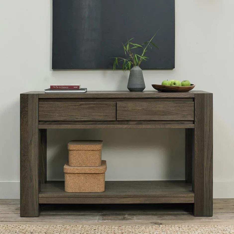 ALLEN Vaisseliers En Chêne|Vaisseliers En Chêne|Bibliothèque étagère en bois de chêne fumé