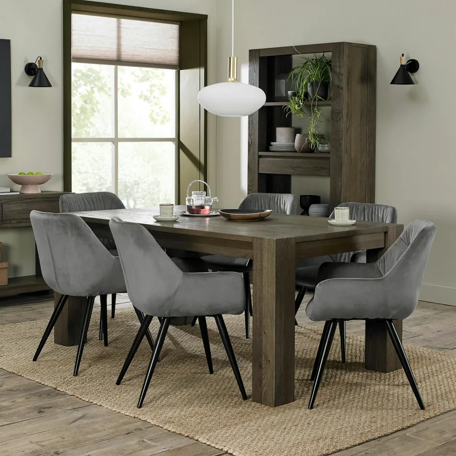 ALLEN Vaisseliers En Chêne|Vaisseliers En Chêne|Bibliothèque étagère en bois de chêne fumé