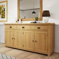 PUERTO Vaisseliers En Chêne|Vaisseliers En Chêne|Bibliothèque vitrée en bois clair