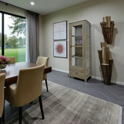 Helena Vaisseliers Contemporains|Vaisseliers Contemporains|Bibliothèque vitrée Hévéa 1 porte, 1 tiroir, 60x38x170cm