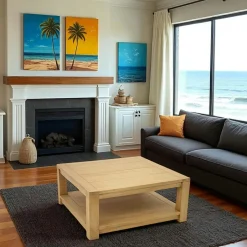 Attan Bouts De Canapé En Bois|Bout de canapé bois hévéa 50x55cm