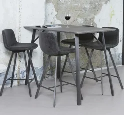 OTTAWA Univers Déco·Design Contemporain|Bout de canapé design en céramique noire marbrée