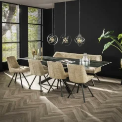 OTTAWA Univers Déco·Design Contemporain|Bout de canapé design en céramique noire marbrée