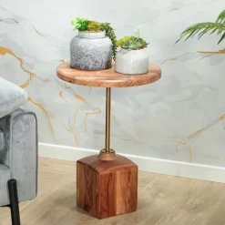 Bouts De Canapé En Bois|Bout de canapé en bois d'acacia F.S.C® rond D 40, 5 cm