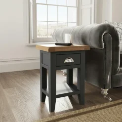 COVENTRY Bouts De Canapé En Bois|Bout de canapé en bois finition charbon