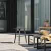 STOCKHOLM Meubles En Aluminium Brafab|Tables D'Appoint De Jardin|Bout de canapé jardin en aluminium noir