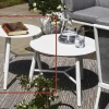 STOCKHOLM Tables D'Appoint De Jardin|Meubles En Aluminium Brafab|Bout de canapé jardin en aluminium blanc