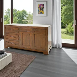 CORUMBA Bouts De Canapé Industriels|Bouts De Canapé En Métal|Bout de canapé rond bois noir pied cône métal