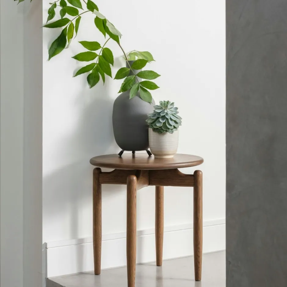 BRADFORD Bouts De Canapé En Bois|Tables Basses Vintage|Bout de canapé vintage en bois de chêne