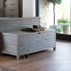 SIENNE Rangements Déco·Malles|Meubles De Chambre·Bouts De Lit|Bout de lit coffre bois recyclé grisé