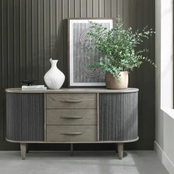 HOUSTON Buffets Contemporains|Buffets Contemporains|Buffet 2 portes en bois avec accordéon