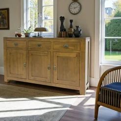 Helena Buffets Contemporains|Buffets Contemporains|Buffet 3 portes exotique hévéa 150cm