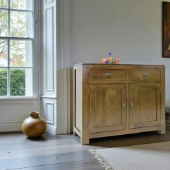 Helena Buffets Contemporains|Buffets Contemporains|Buffet 2 portes exotique hévéa 110cm