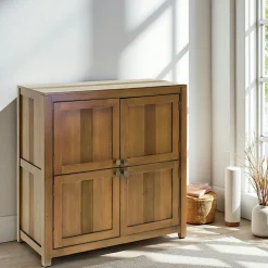 Gala Buffets En Bois|Buffets En Bois|Buffet 4 portes hévéa massif exotique 97x100cm