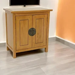 Maori Bibliothèques En Bois|Bibliothèques En Bois|Buffet 2 portes hévéa 75x45x80cm