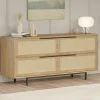 VAREN Buffets Contemporains|Buffets Contemporains|Buffet bohème 4 portes, cannage et ouverture frontale