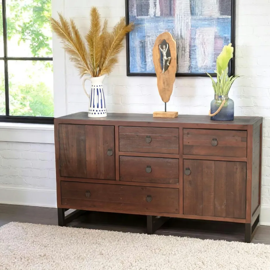 SAMOA Buffets Industriels|Buffets Industriels|Buffet bois brun recyclé