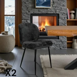 HUDSON Buffets Contemporains|Buffets Contemporains|Buffet contemporain chêne massif encadrement métal noir