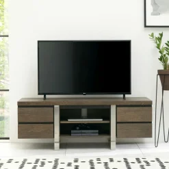 RIMINI Buffets Contemporains|Buffets Contemporains|Buffet de salle à manger en chêne et métal brossé 165 cm