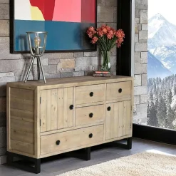 AUCKLAND Buffets Industriels|Buffets Industriels|Buffet de salon en bois recyclé